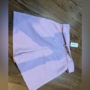 Impressions Light Pink Belted Shorts